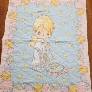 Precious Moments quilted fabric panel